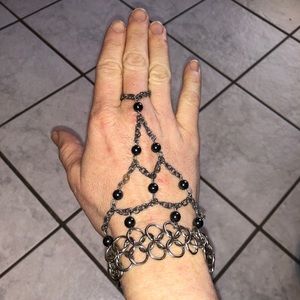 Renaissance hand jewelry chain mail bracelet